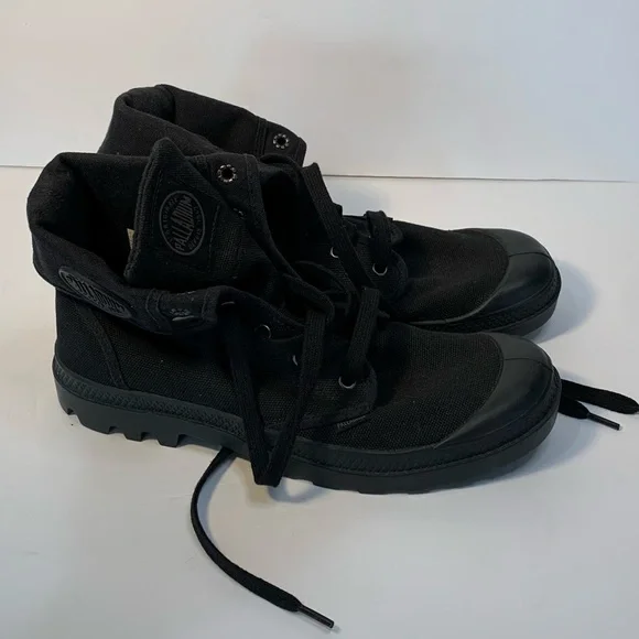 NWT & Box Palladium Men’s Baggy Black High Top Canvas Shoe Size 10 Womens Palladium Us Baggy Black High Top Sneakers Shoes  main image 4